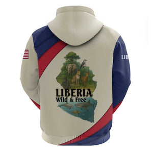 Liberia Wildlife Hoodie African Safari and Ocean Marine Life - African Pride