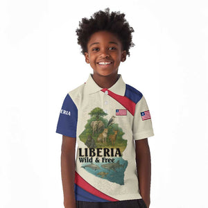Liberia Wildlife Kid Polo Shirt African Safari and Ocean Marine Life - African Pride