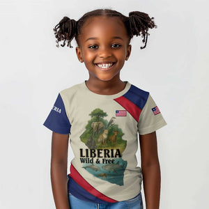 Liberia Wildlife Kid T shirt African Safari and Ocean Marine Life - African Pride