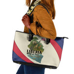 Liberia Wildlife Leather Tote Bag African Safari and Ocean Marine Life - African Pride