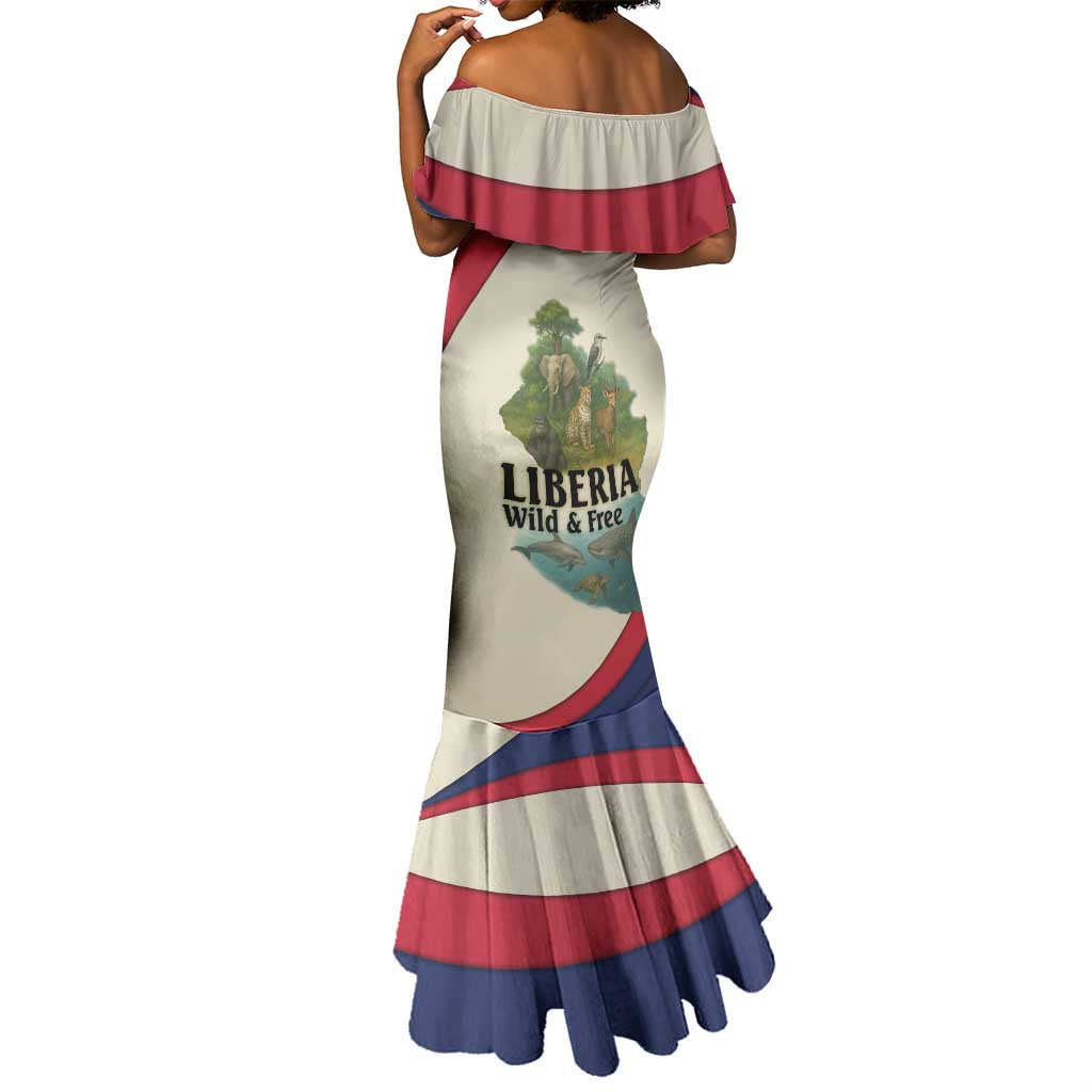 Liberia Wildlife Mermaid Dress African Safari and Ocean Marine Life - African Pride