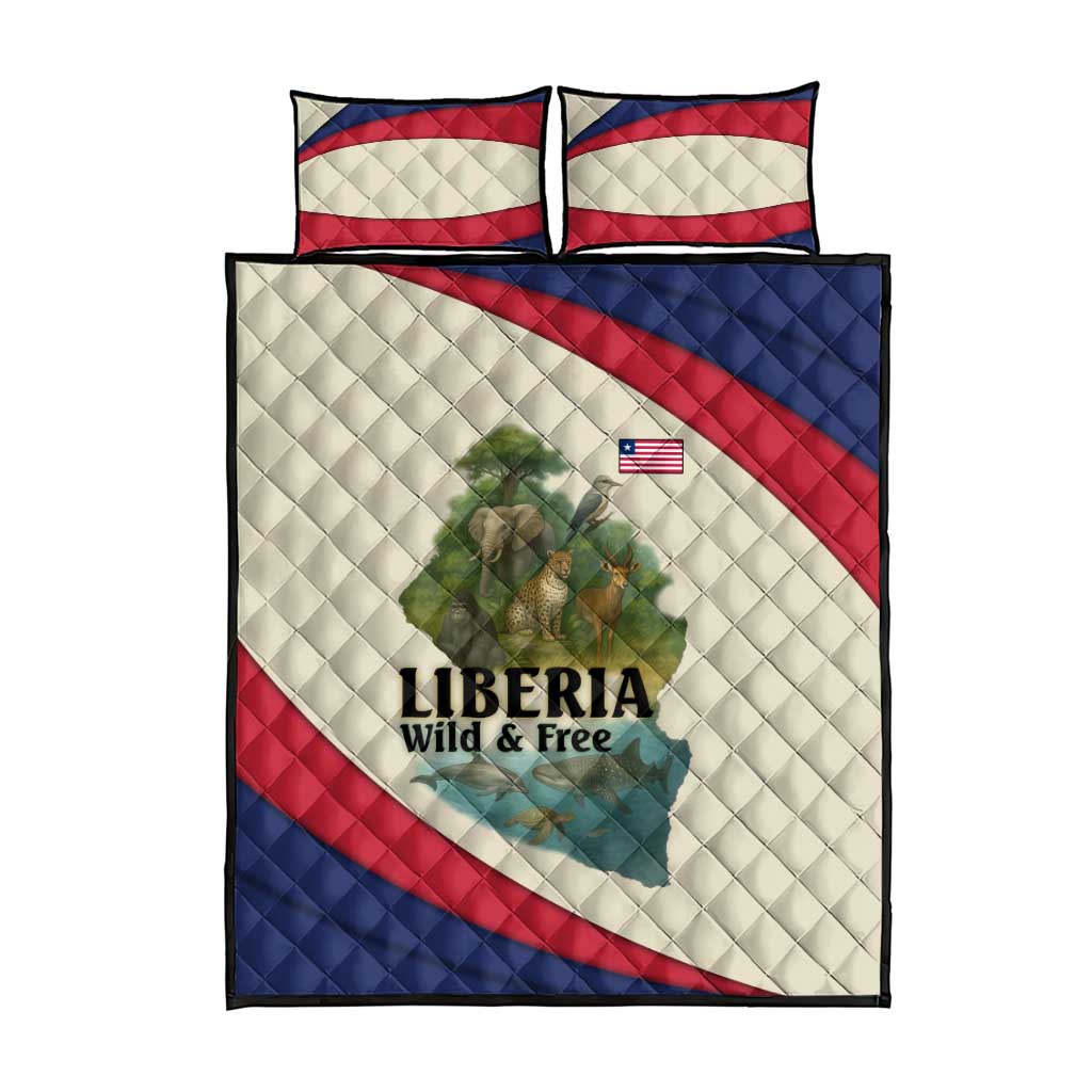 Liberia Wildlife Quilt Bed Set African Safari and Ocean Marine Life - African Pride