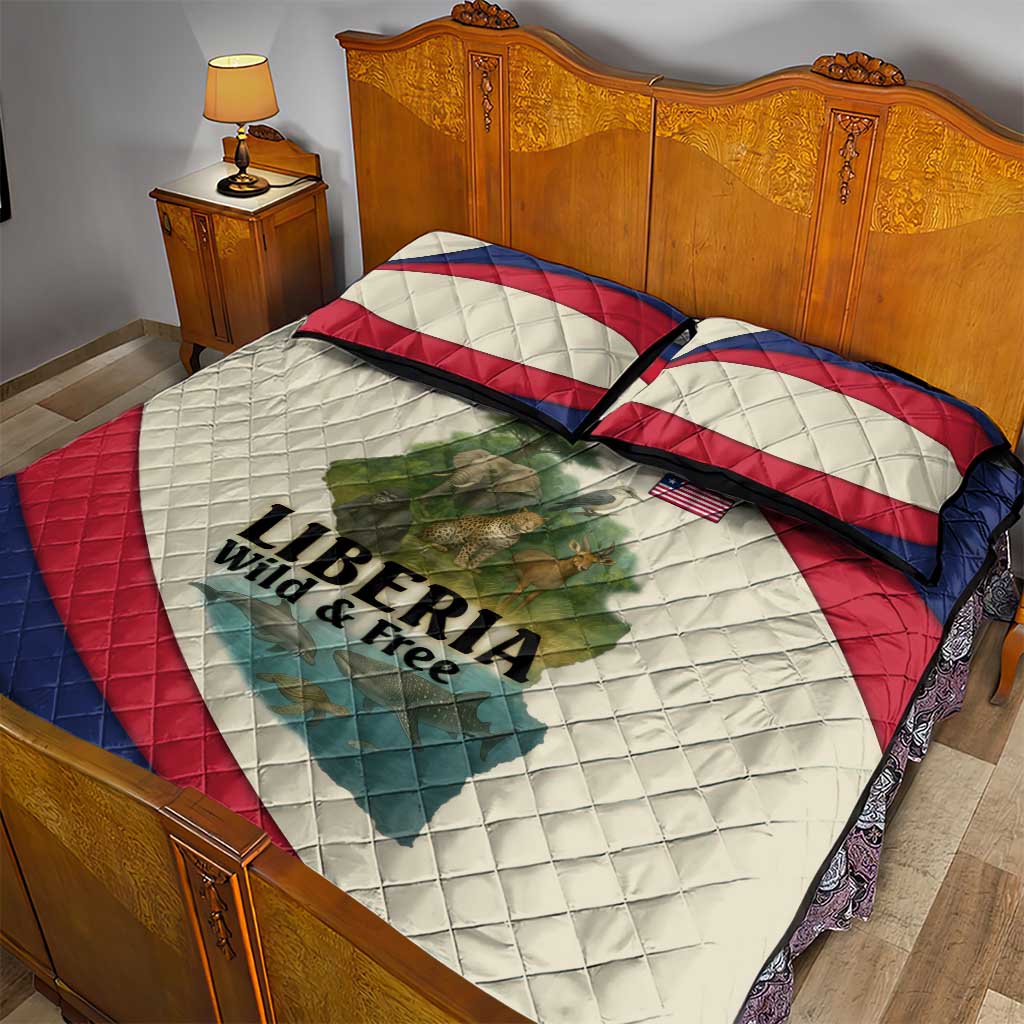 Liberia Wildlife Quilt Bed Set African Safari and Ocean Marine Life - African Pride