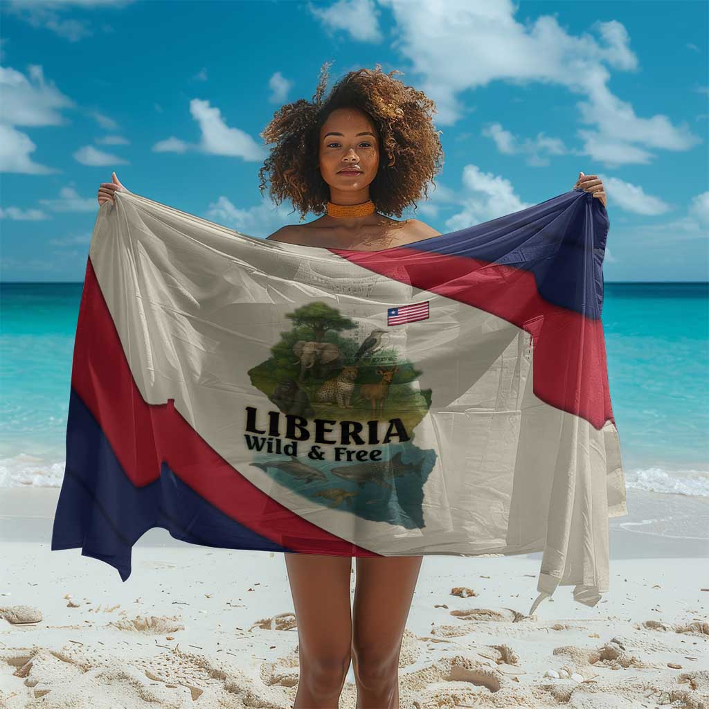 Liberia Wildlife Sarong African Safari and Ocean Marine Life - African Pride