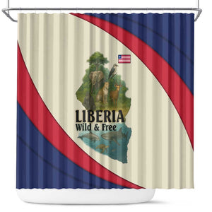 Liberia Wildlife Shower Curtain African Safari and Ocean Marine Life - African Pride