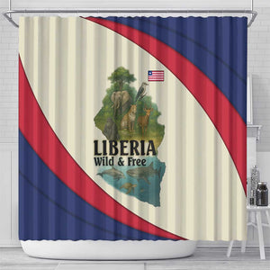 Liberia Wildlife Shower Curtain African Safari and Ocean Marine Life - African Pride