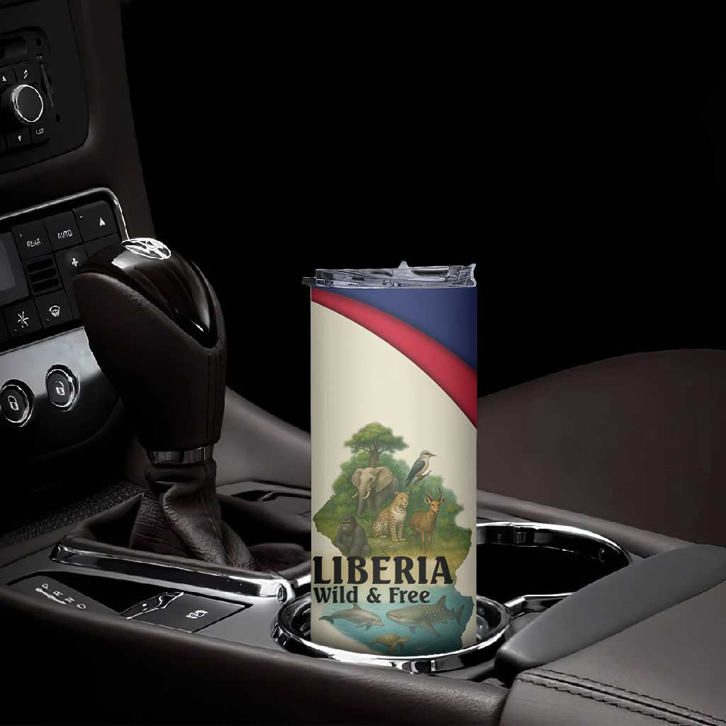 Liberia Wildlife Skinny Tumbler African Safari and Ocean Marine Life - African Pride
