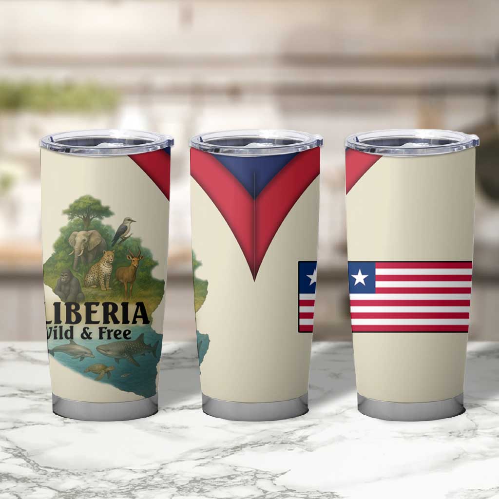Liberia Wildlife Tumbler Cup African Safari and Ocean Marine Life - African Pride