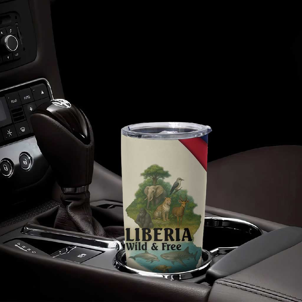 Liberia Wildlife Tumbler Cup African Safari and Ocean Marine Life - African Pride