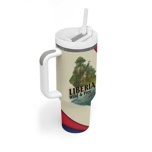 Liberia Wildlife Tumbler With Handle African Safari and Ocean Marine Life - African Pride