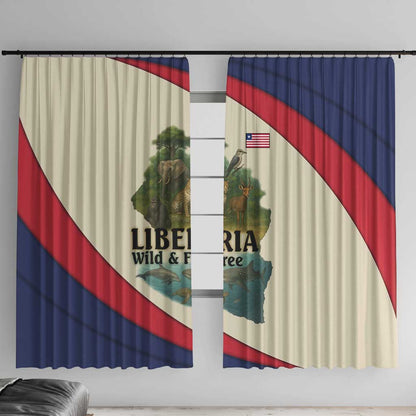 Liberia Wildlife Window Curtain African Safari and Ocean Marine Life - African Pride