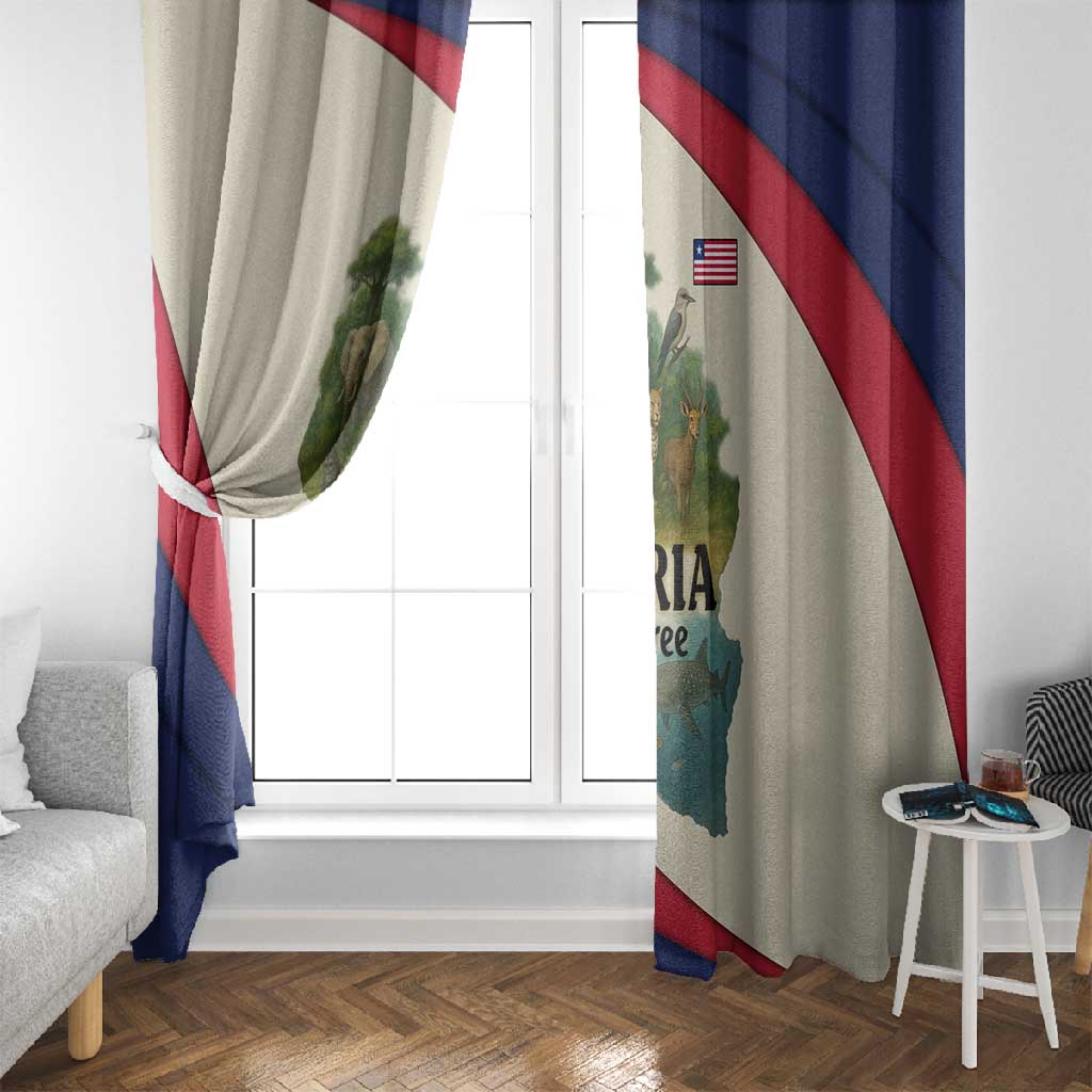 Liberia Wildlife Window Curtain African Safari and Ocean Marine Life - African Pride