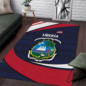 Liberia National Emblem Area Rug Tribal Pattern and Heritage Colors - African Pride