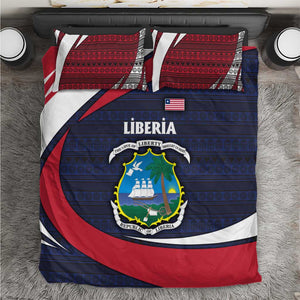 Liberia National Emblem Bedding Set Tribal Pattern and Heritage Colors - African Pride