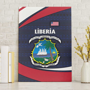 Liberia National Emblem Canvas Wall Art Tribal Pattern and Heritage Colors - African Pride