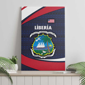 Liberia National Emblem Canvas Wall Art Tribal Pattern and Heritage Colors - African Pride