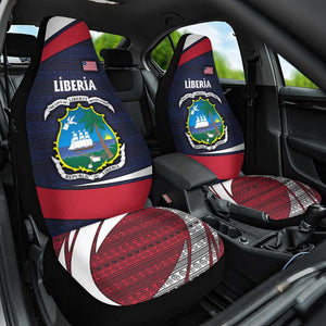 Liberia National Emblem Car Seat Cover Tribal Pattern and Heritage Colors - African Pride
