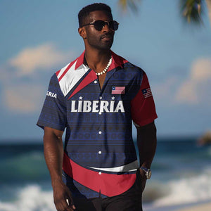 Liberia National Emblem Hawaiian Shirt Tribal Pattern and Heritage Colors - African Pride
