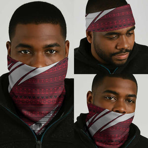 Liberia National Emblem Neck Gaiter Tribal Pattern and Heritage Colors - African Pride