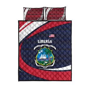 Liberia National Emblem Quilt Bed Set Tribal Pattern and Heritage Colors - African Pride