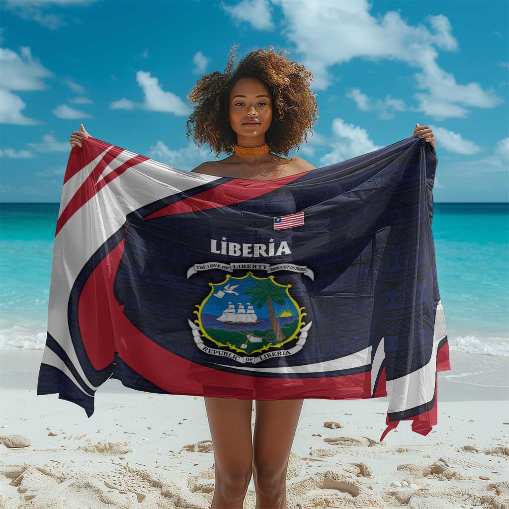 Liberia National Emblem Sarong Tribal Pattern and Heritage Colors - African Pride
