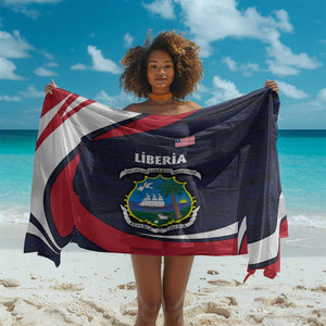 Liberia National Emblem Sarong Tribal Pattern and Heritage Colors - African Pride