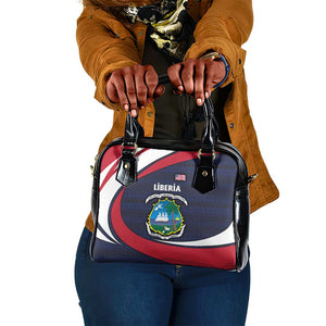 Liberia National Emblem Shoulder Handbag Tribal Pattern and Heritage Colors - African Pride