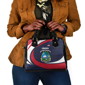 Liberia National Emblem Shoulder Handbag Tribal Pattern and Heritage Colors - African Pride
