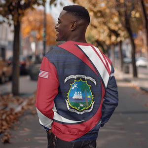 Liberia National Emblem Sweatshirt Tribal Pattern and Heritage Colors - African Pride