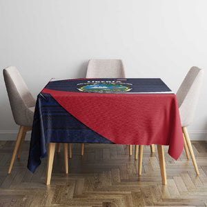 Liberia National Emblem Tablecloth Tribal Pattern and Heritage Colors - African Pride