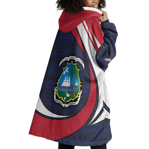 Liberia National Emblem Wearable Blanket Hoodie Tribal Pattern and Heritage Colors - African Pride