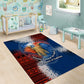 Liberia Elephant Power of Tradition Area Rug Tribal Red Blue Splash - African Pride