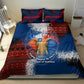 Liberia Elephant Power of Tradition Bedding Set Tribal Red Blue Splash - African Pride