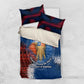 Liberia Elephant Power of Tradition Bedding Set Tribal Red Blue Splash - African Pride