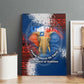 Liberia Elephant Power of Tradition Canvas Wall Art Tribal Red Blue Splash - African Pride