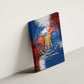 Liberia Elephant Power of Tradition Canvas Wall Art Tribal Red Blue Splash - African Pride