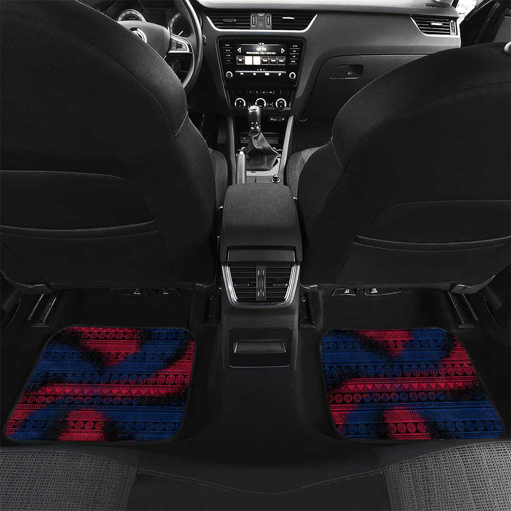 Liberia Elephant Power of Tradition Car Mats Tribal Red Blue Splash - African Pride