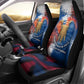 Liberia Elephant Power of Tradition Car Seat Cover Tribal Red Blue Splash - African Pride