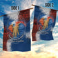 Liberia Elephant Power of Tradition Garden Flag Tribal Red Blue Splash - African Pride