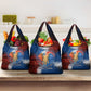 Liberia Elephant Power of Tradition Grocery Bag Tribal Red Blue Splash - African Pride