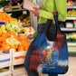Liberia Elephant Power of Tradition Grocery Bag Tribal Red Blue Splash - African Pride