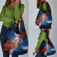 Liberia Elephant Power of Tradition Grocery Bag Tribal Red Blue Splash - African Pride