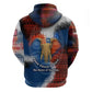Liberia Elephant Power of Tradition Hoodie Tribal Red Blue Splash - African Pride