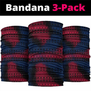 Liberia Elephant Power of Tradition Neck Gaiter Tribal Red Blue Splash - African Pride