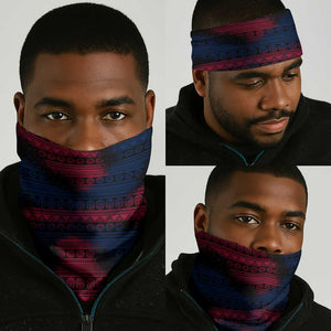 Liberia Elephant Power of Tradition Neck Gaiter Tribal Red Blue Splash - African Pride