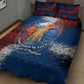 Liberia Elephant Power of Tradition Quilt Bed Set Tribal Red Blue Splash - African Pride