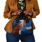 Liberia Elephant Power of Tradition Shoulder Handbag Tribal Red Blue Splash - African Pride