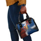 Liberia Elephant Power of Tradition Shoulder Handbag Tribal Red Blue Splash - African Pride