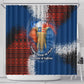 Liberia Elephant Power of Tradition Shower Curtain Tribal Red Blue Splash - African Pride