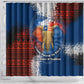 Liberia Elephant Power of Tradition Shower Curtain Tribal Red Blue Splash - African Pride